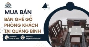 bàn ghế gỗ phòng khách tại quảng bình