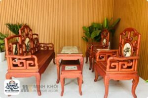 giá bộ bàn ghế móc gỗ hương