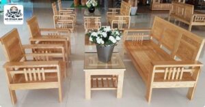 bàn ghế gỗ phòng khách giá 3 triệu