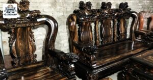 Bán bộ bàn ghế gỗ mun cũ3