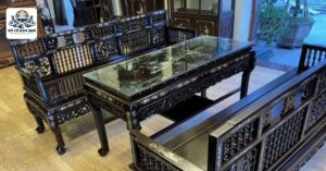 Bộ bàn ghế gỗ gụ cũ 3