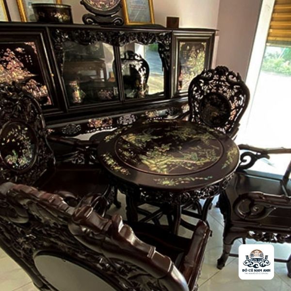 bàn ghế khảm trai cổ 1