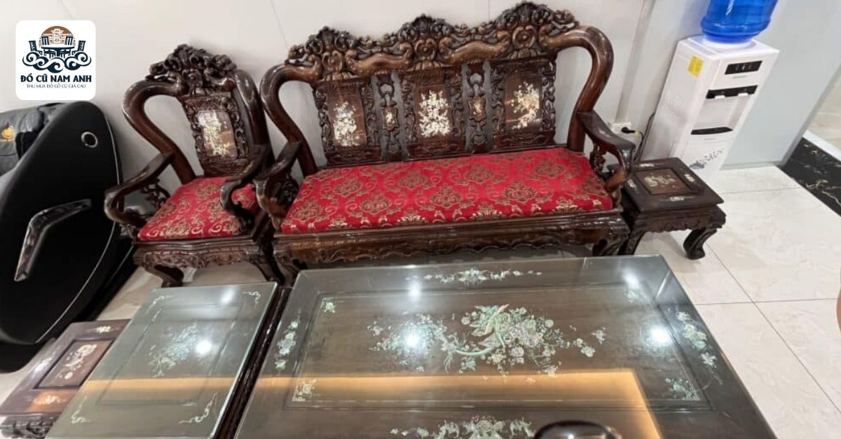 bàn ghế khảm trai cổ 3