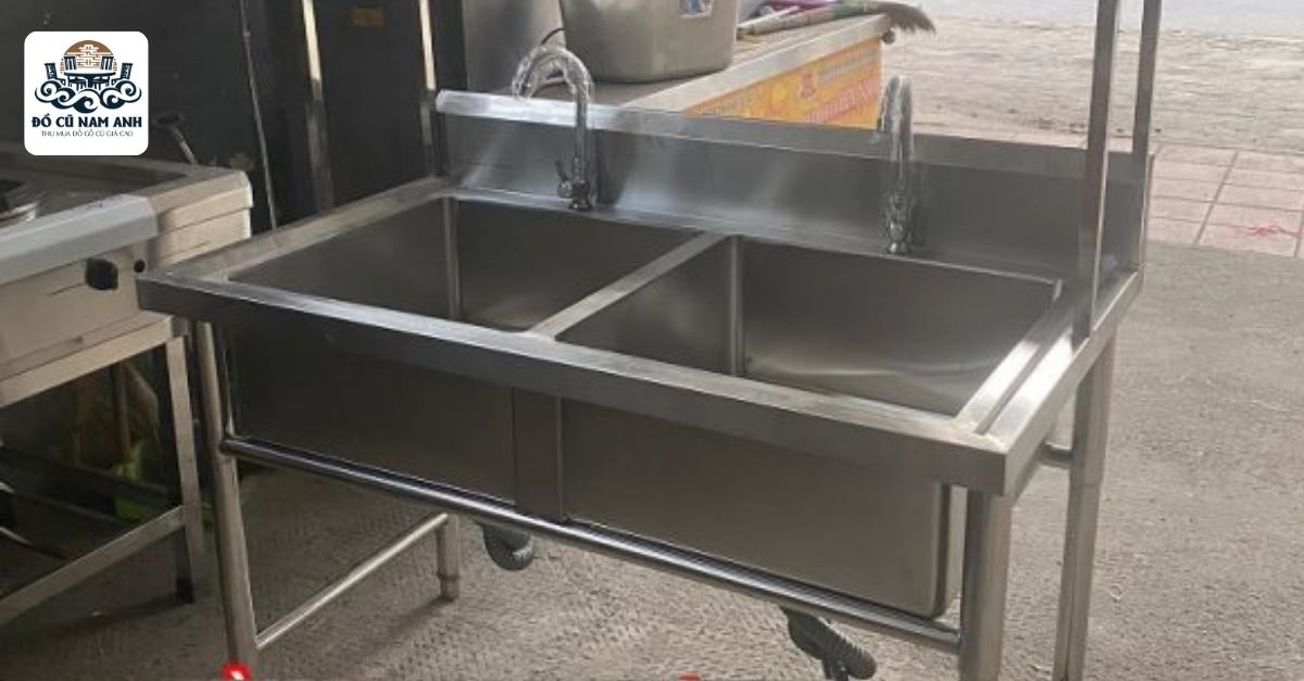 chậu rửa inox cũ