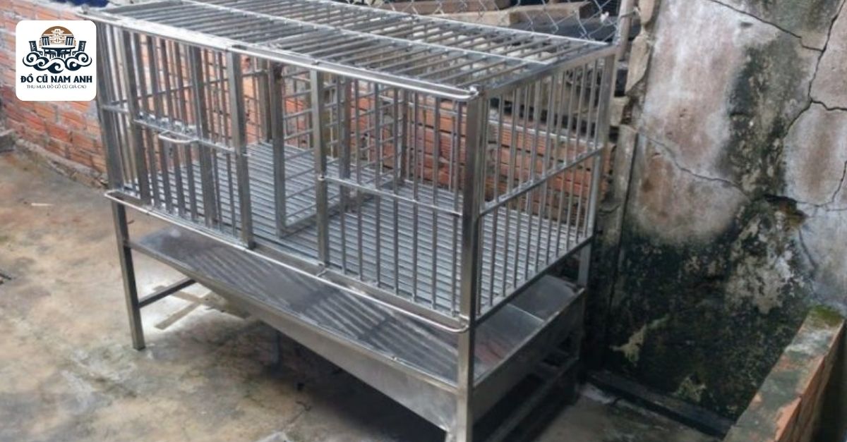 Chuồng chó inox cũ thanh lý