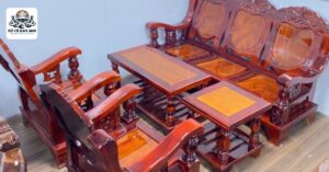 Thanh lý bộ bàn ghế gỗ phòng khách